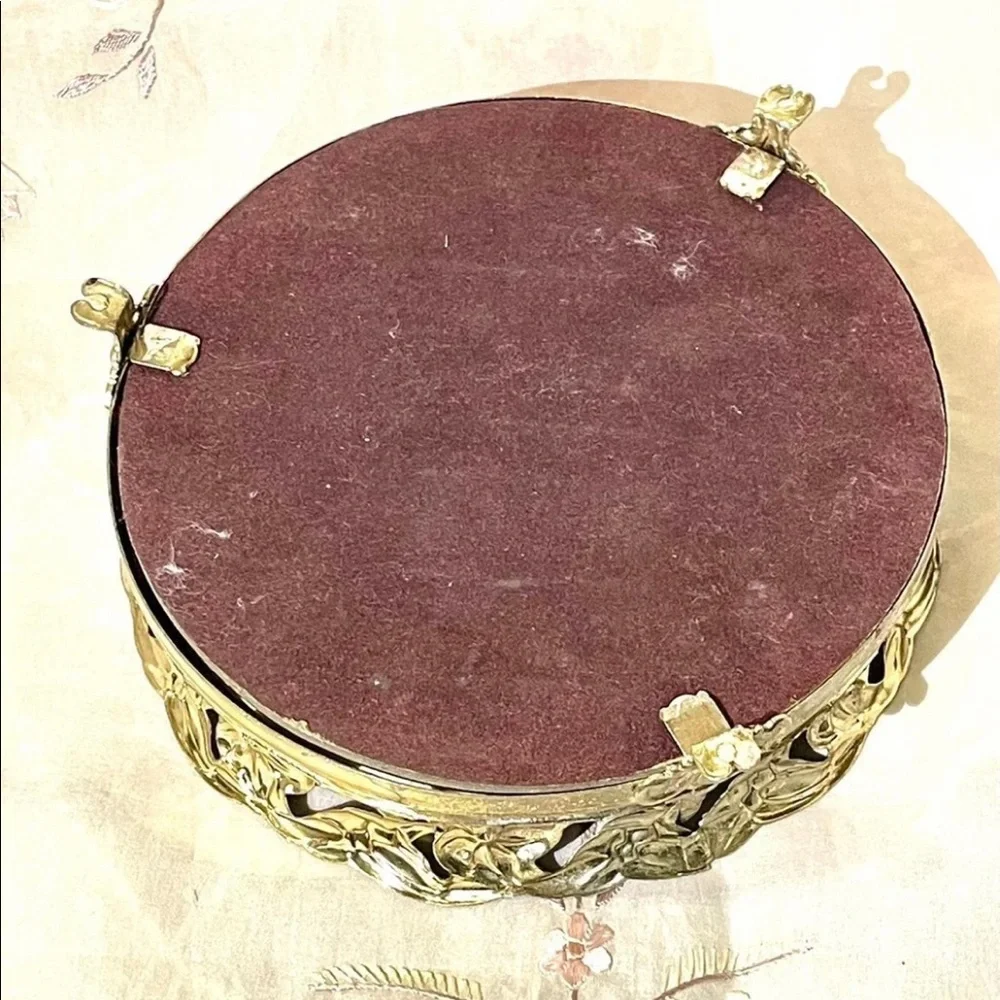 Vintage Gilt Mirrored Lipstick Holder